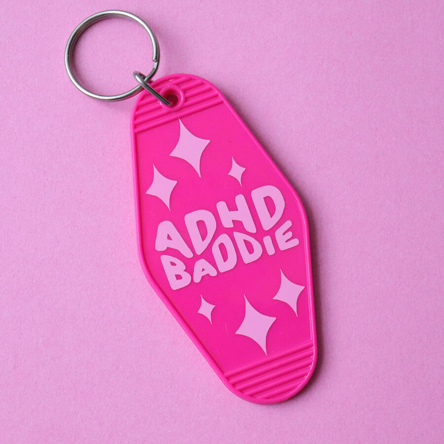 ADHD Baddie Keychain