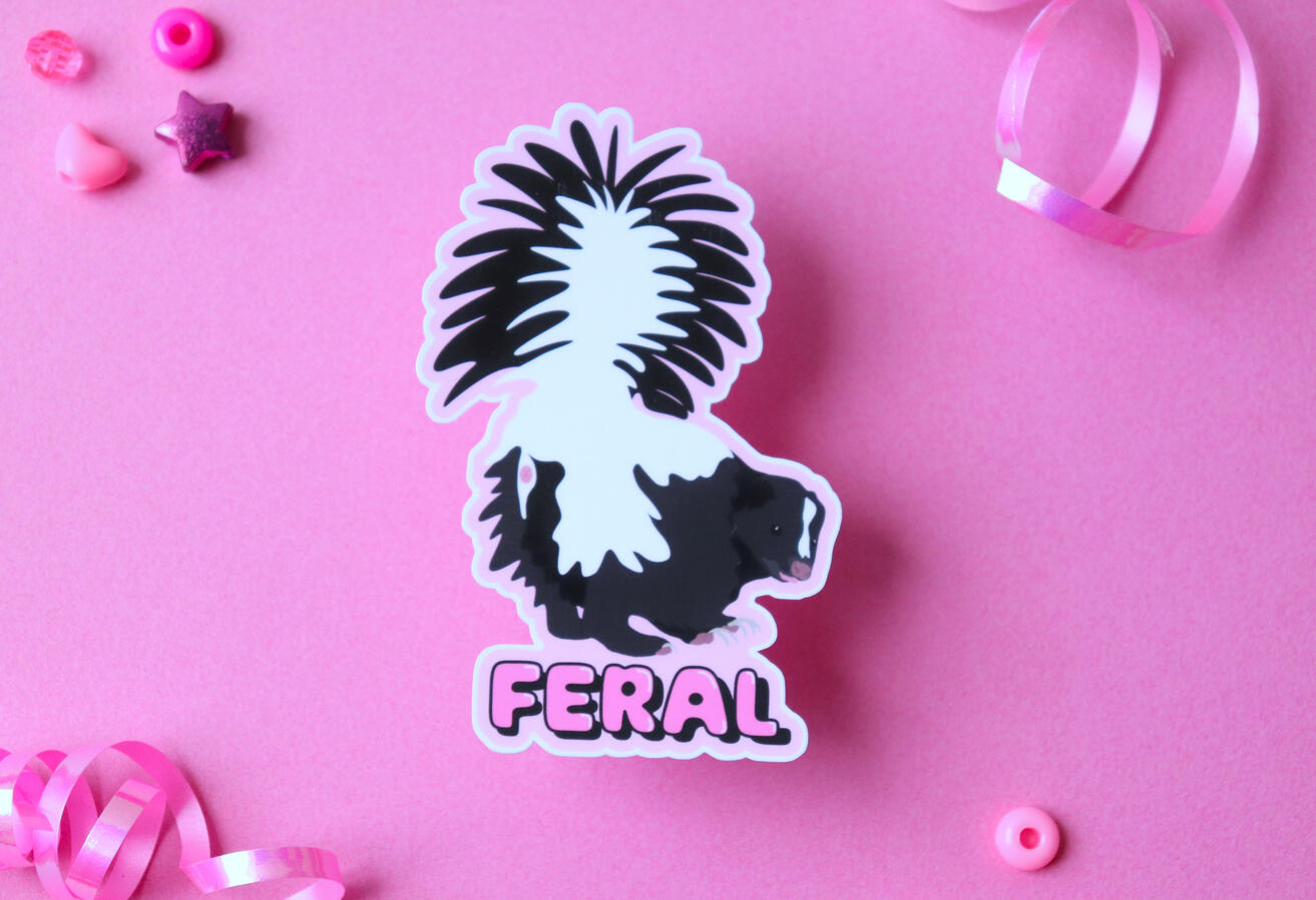 feral skunk sticker