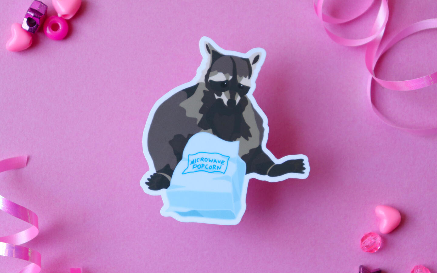 sad raccoon sticker