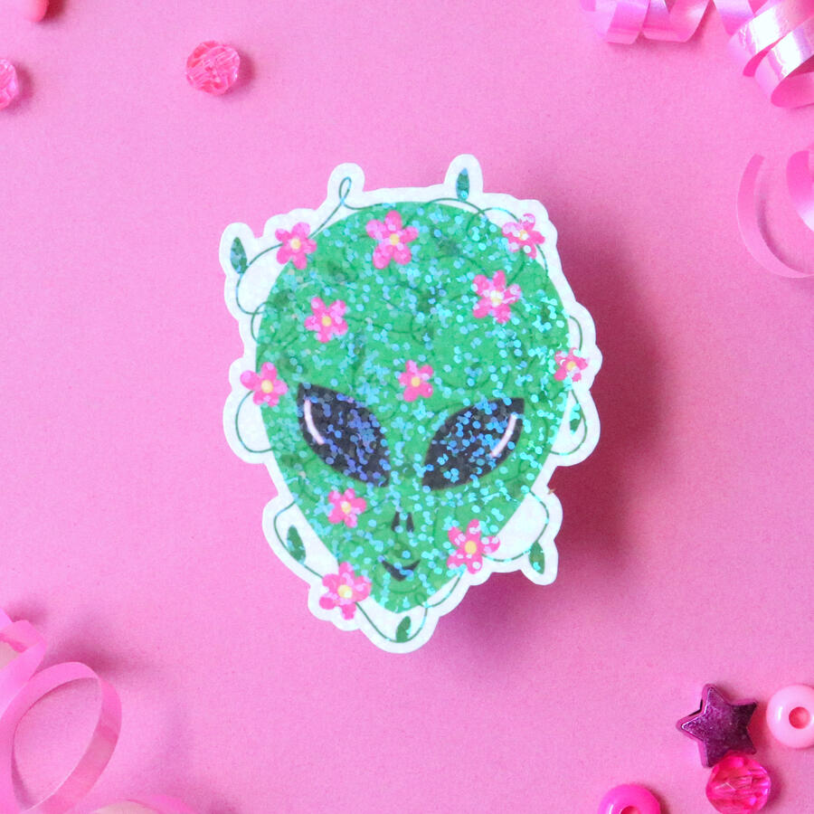 alien head sticker