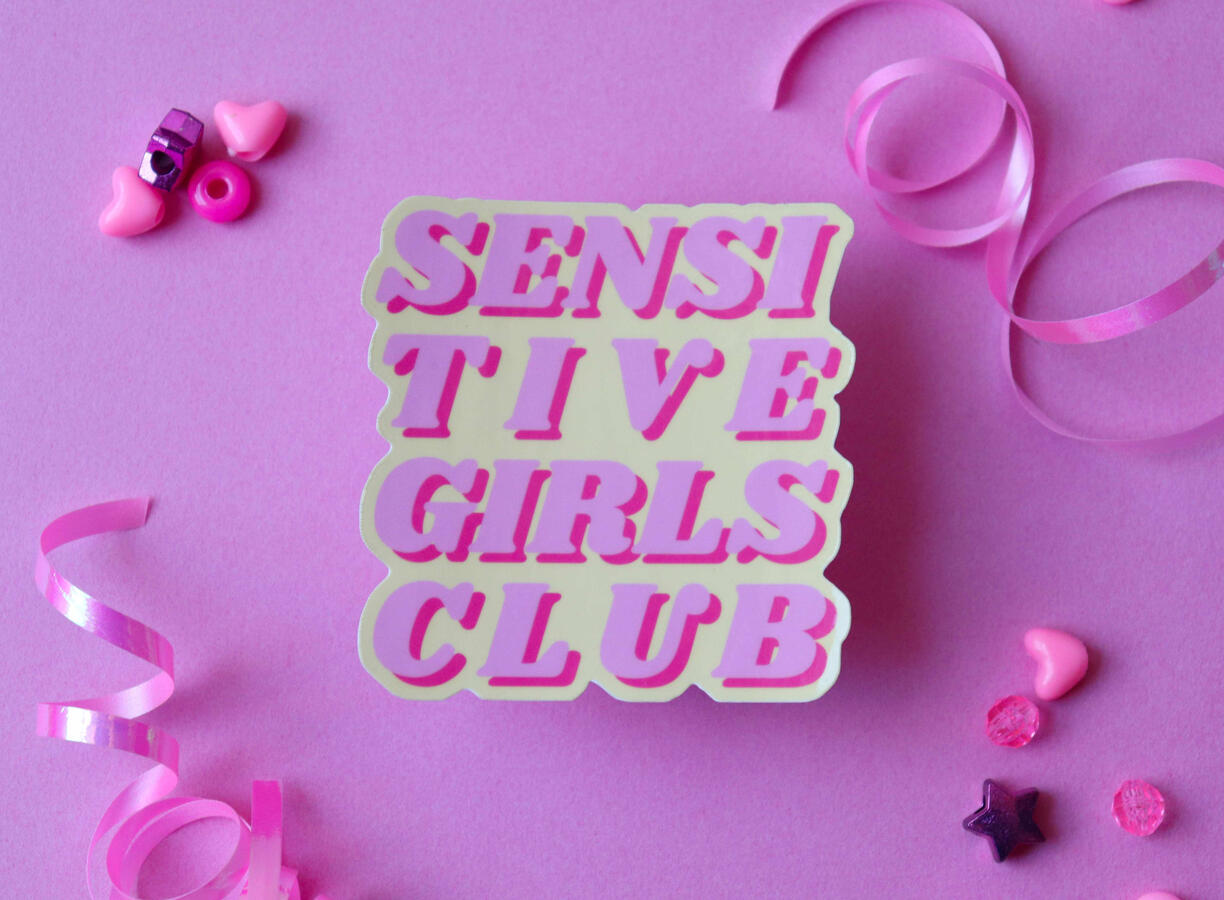 sensitive girls club sticker