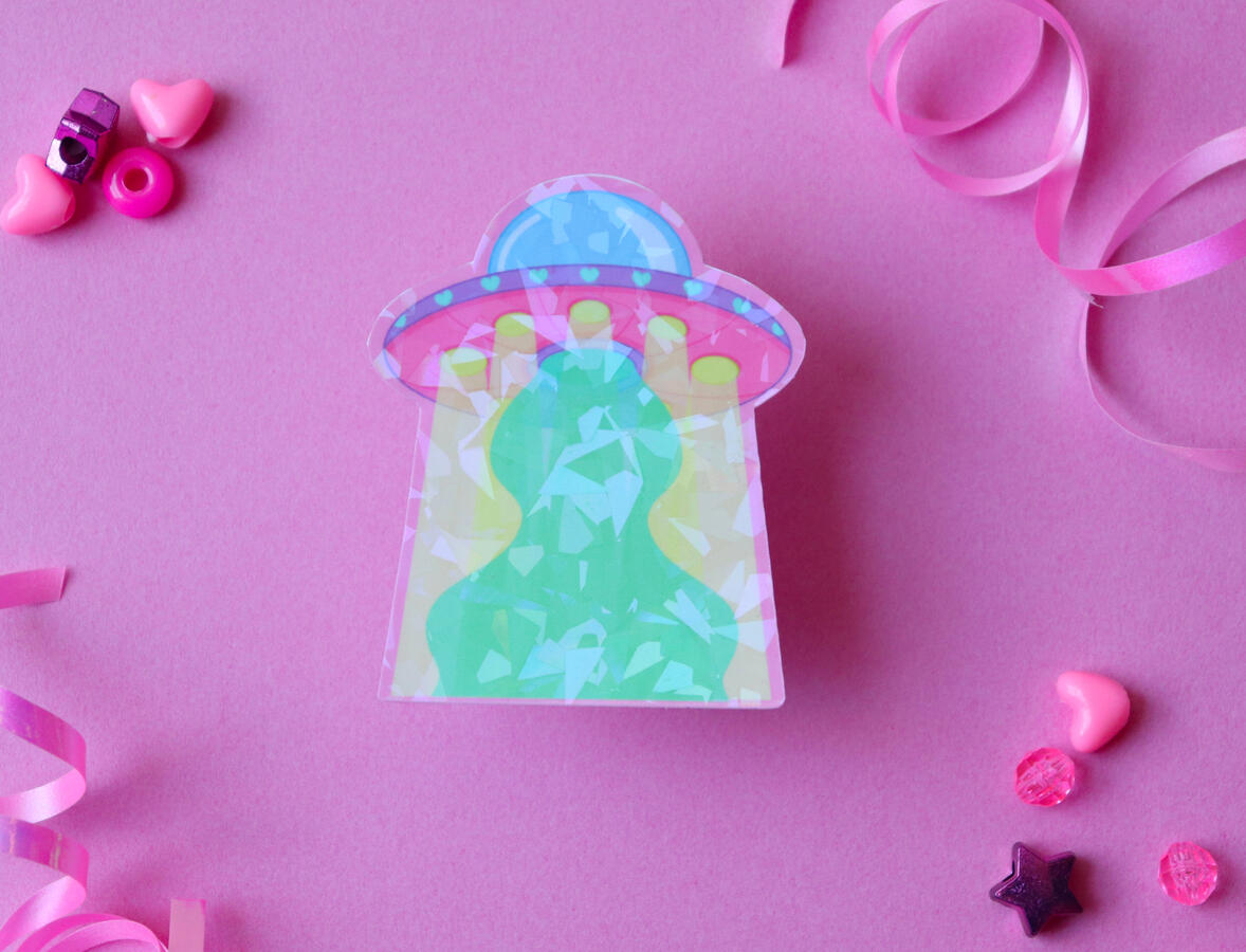 cute ufo sticker