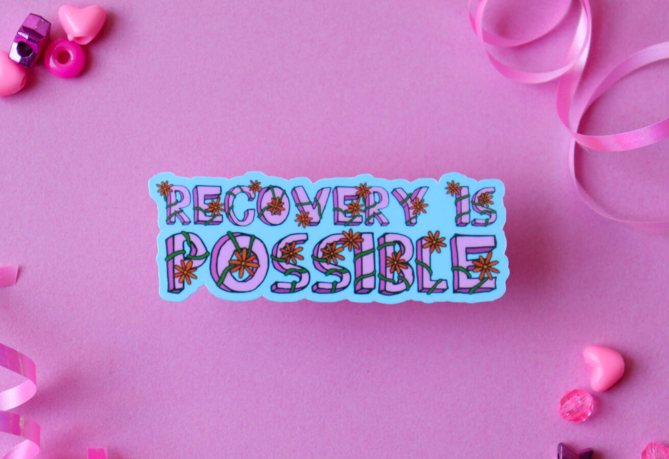recovery is possible sticker