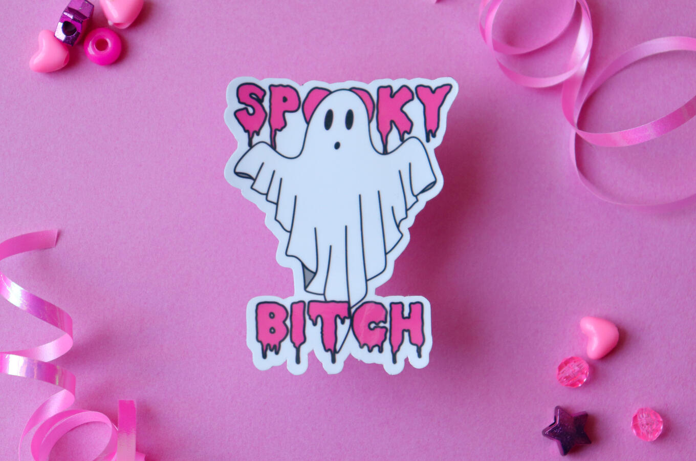 spooky bitch ghost sticker