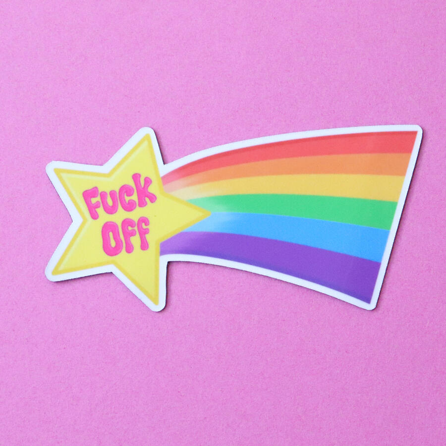 fuck off rainbow magnet